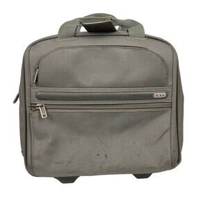 Tumi G4 Alpha Style CarryOn Luggage Briefcase Gray Nylon Telescopic 2 Wheel Roll